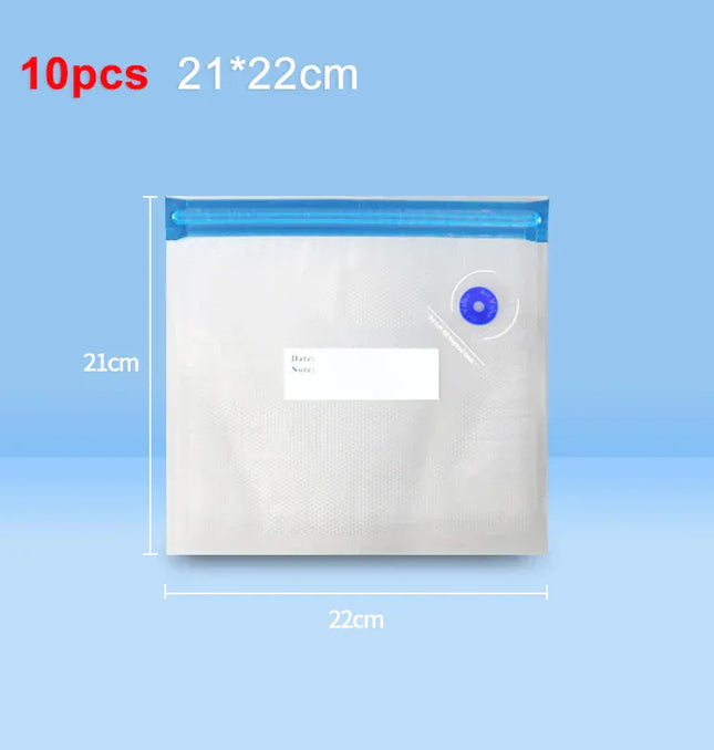 EcoWarra Food Vacuum Bags Reusable Vacuum Bags Small Large Size Vacuum Sealed Food Bags Food Storage Bag 10Pcs Vacuum Packaging Bags