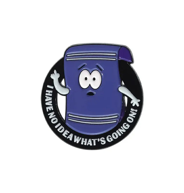 EcoWarra Funny Comedy Anime Towel Toweliie Brooch Enamel Pins I Have No Idea What's Going On Brooches Backpack Lapel Badge Jewelry Gift