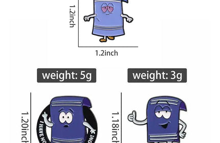 EcoWarra Funny Comedy Anime Towel Toweliie Brooch Enamel Pins I Have No Idea What's Going On Brooches Backpack Lapel Badge Jewelry Gift