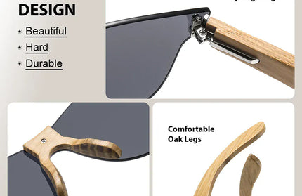 EcoWarra GM eco-friendly retro Oak sunglasses UV400 Wooden sunglasses for men and women universal fashion anti-blue lens 8031