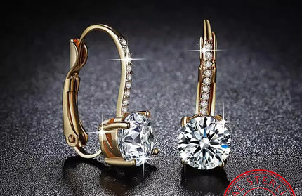 EcoWarra Gold 18K Gold 2-Carat Moissanite Hoop Earrings – 8mm Lab Diamond Huggies in 925 Sterling Silver