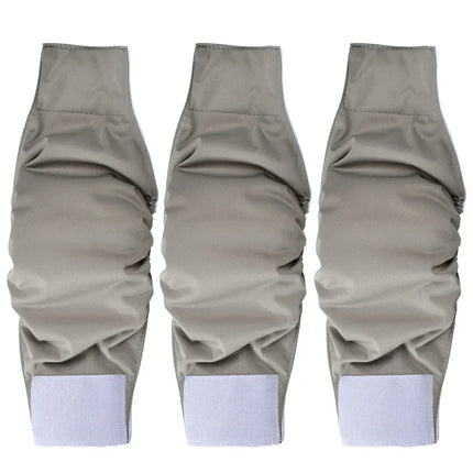 EcoWarra Gray 3pcs / Waist 27-33cm 3 Pack Washable Male Dog Diaper Pet Sanitary Panties For Small Medium Dogs Adjustable Nappy Belly Band Wrap Diapers Pug Supp;ies