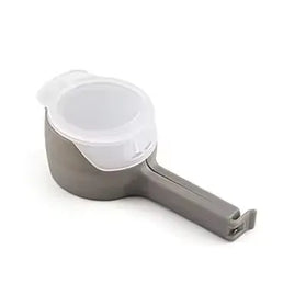 EcoWarra Gray Kitchen Bag Clips For Food Storage Sealing Clips With Pour Spouts Food Sealing Plastic Cat Dog Food Storage Organizer