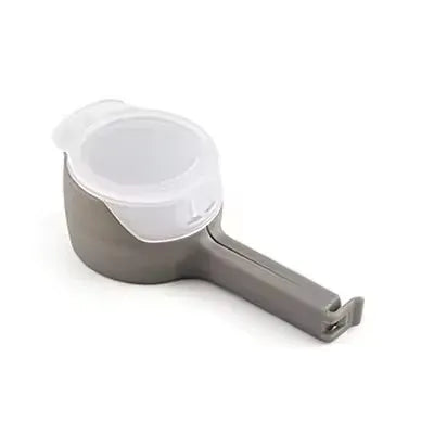EcoWarra Gray Kitchen Bag Clips For Food Storage Sealing Clips With Pour Spouts Food Sealing Plastic Cat Dog Food Storage Organizer