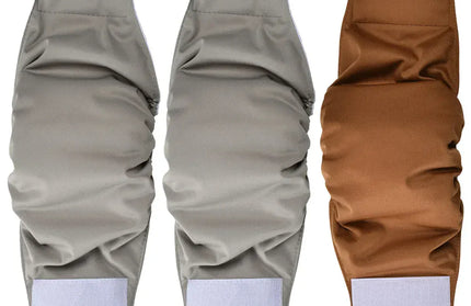 EcoWarra Gray2pcs Brown1pcs / Waist 37-43cm 3 Pack Washable Male Dog Diaper Pet Sanitary Panties For Small Medium Dogs Adjustable Nappy Belly Band Wrap Diapers Pug Supp;ies