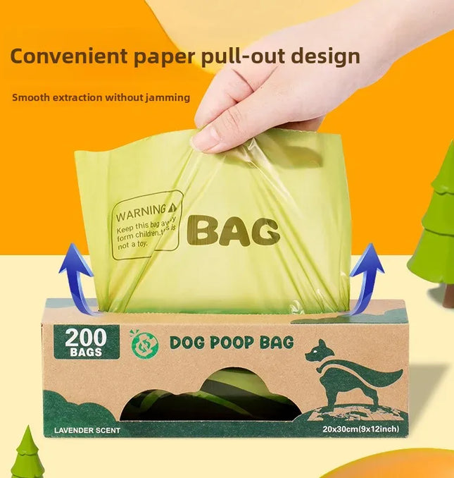 EcoWarra Green 200 pieces/roll kraft paper box packaging [genuine authorization factory direct price] Disposable Large Roll Tissued Pet Waste Bag Dog Poop Bag Biodeadable Eco-Friendly Pet Pooper Scooper Bags for Pets Cleaning
