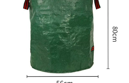 EcoWarra Green 200L Large Capacity Garden Leaf Bag Branches and Fallen Leaves Collection Bag Dark Green PP Woven Reusable Plant Garbage Bag Supplies