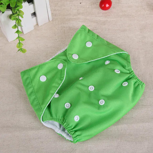 EcoWarra green Baby Diapers Washable Reusable Nappies Grid Eco Friendly Cotton Baby Cloth Training Pant Cloth Diaper Adjustable Baby Fraldas