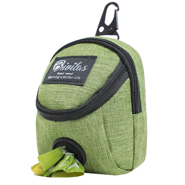 EcoWarra Green Portable Dog Training Treat Bag Outdoor Pet Dog Treat Pouch Puppy Snack Reward Waist Bag Dog Poop Bag Dog Carriers Bags