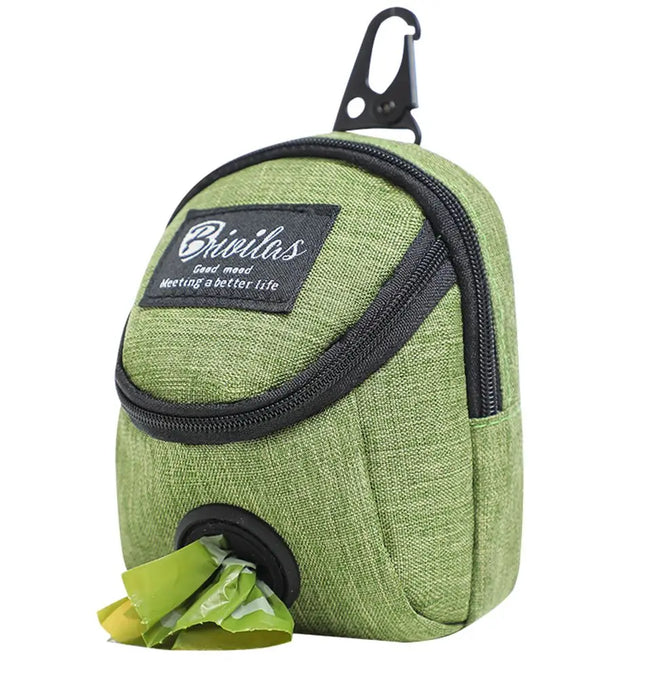 EcoWarra Green Portable Dog Training Treat Bag Outdoor Pet Dog Treat Pouch Puppy Snack Reward Waist Bag Dog Poop Bag Dog Carriers Bags
