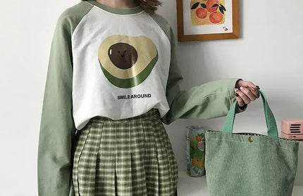 EcoWarra Green Small Corduroy Lunch Bag For Women 2024 Eco Canvas Portable Tote Bags Mini Female Students Bento Picnic Food Bag Travel Handbags