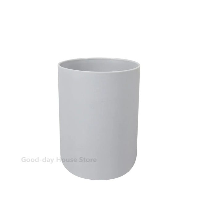 EcoWarra grey Cup 1pc Bathroom Accessories Soap Dispenser Bottle Dish Washroom Garbage Can Toothbrush Holder Cup Suit Lotion Rack Toilet Brush