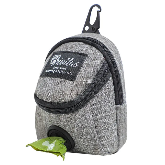 EcoWarra Grey Portable Dog Training Treat Bag Outdoor Pet Dog Treat Pouch Puppy Snack Reward Waist Bag Dog Poop Bag Dog Carriers Bags