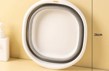 EcoWarra Grey-S Portable Wash Basins Plastic Folding Basins Dorm Room Essentials  Foldable Bucket Basin Wash Basin Bathroom Kitchen Accessories