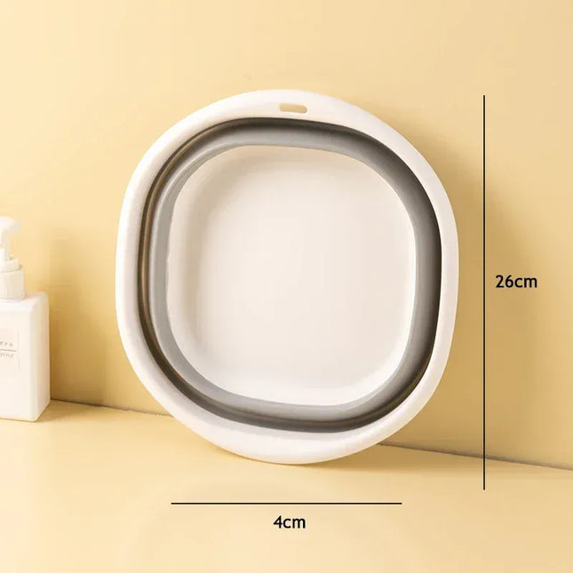 EcoWarra Grey-S Portable Wash Basins Plastic Folding Basins Dorm Room Essentials  Foldable Bucket Basin Wash Basin Bathroom Kitchen Accessories
