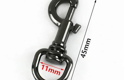 EcoWarra GunBlack-11mm / 10Pcs 5/10/20Pcs 11/15mm Metal Buckle Bag Strap Keychain Swivel Trigger Clips Lobster Clasp Dog Collar Snap Hook Carabiner Accessories