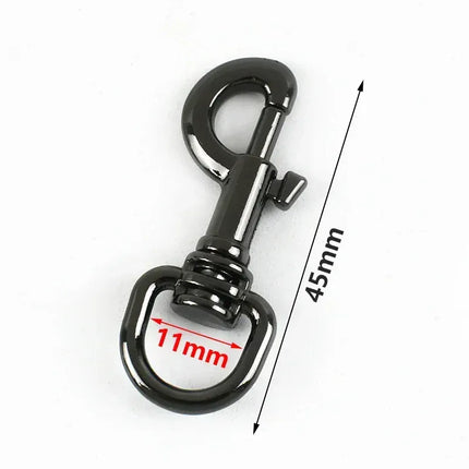 EcoWarra GunBlack-11mm / 20Pcs 5/10/20Pcs 11/15mm Metal Buckle Bag Strap Keychain Swivel Trigger Clips Lobster Clasp Dog Collar Snap Hook Carabiner Accessories