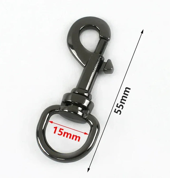 EcoWarra GunBlack-15mm / 5Pcs 5/10/20Pcs 11/15mm Metal Buckle Bag Strap Keychain Swivel Trigger Clips Lobster Clasp Dog Collar Snap Hook Carabiner Accessories