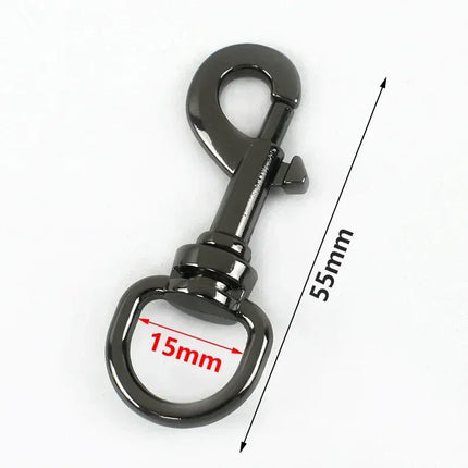 EcoWarra GunBlack-15mm / 5Pcs 5/10/20Pcs 11/15mm Metal Buckle Bag Strap Keychain Swivel Trigger Clips Lobster Clasp Dog Collar Snap Hook Carabiner Accessories
