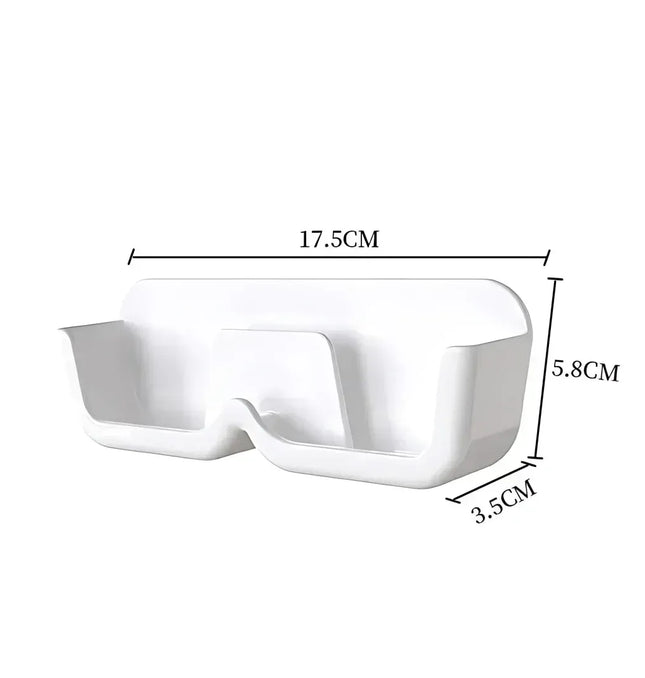 EcoWarra High End Glass Display Cabinet Glasses Storage Box Wall Mounted Perforated Free Sunglasses Storage Rack Sunglass Home Tidying