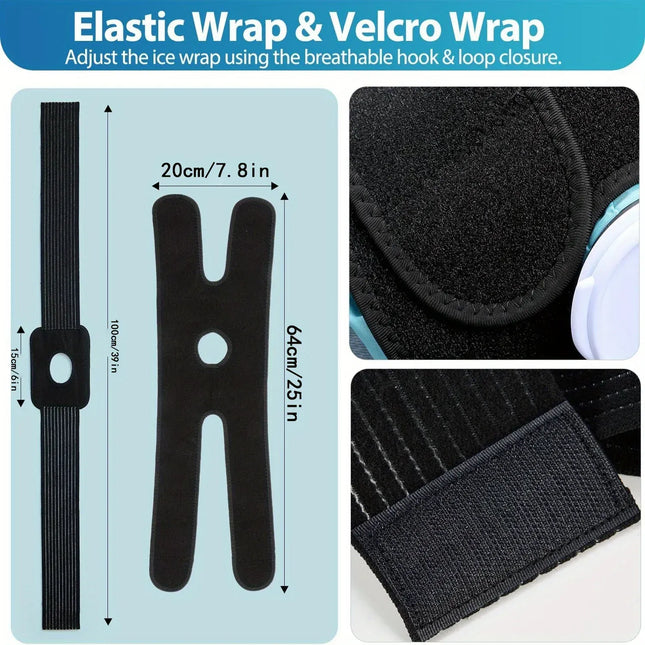 EcoWarra Ice Bag[6", 9" &11" ] Hot and Cold Reusable Ice Bag, Elastic Breathable Support Wrap，(for Hot Therapy is 50-60℃)