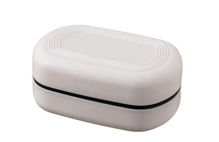 EcoWarra JJYL058001 Portable Bathroom Soap Holder Container Box for Shower Black Covered Travel Soap Dish Double Layered Bamboo Storage