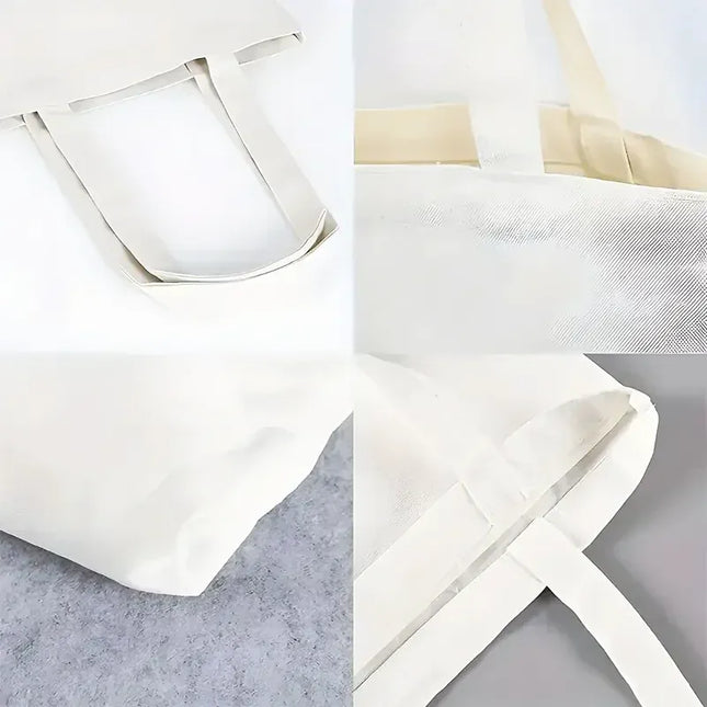 EcoWarra Kawai Cats and Food Creativity Inspired Canvas Bag Casual Shoulder Bag Eco Friendly Little Cat Bag for Shopping Office Travel