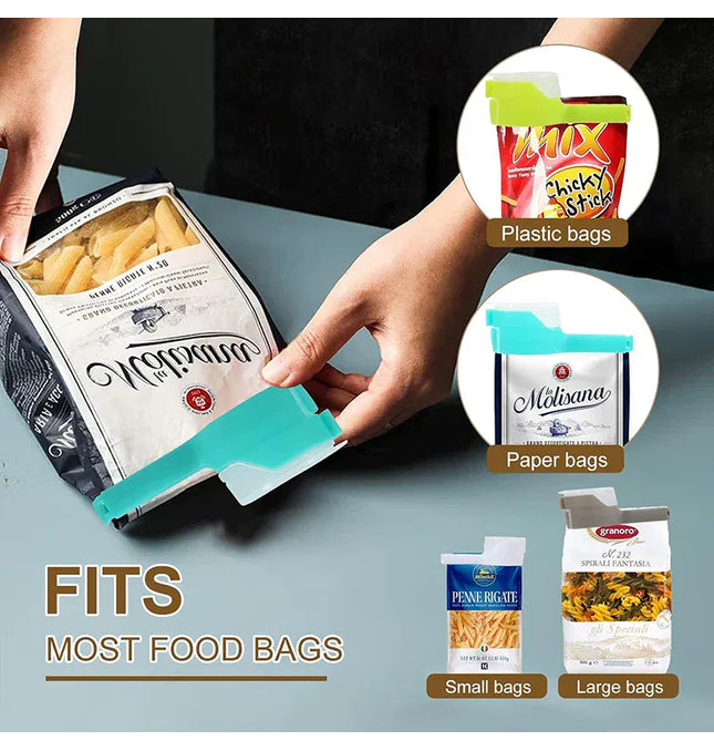 EcoWarra Kitchen Bag Clips For Food Storage Sealing Clips With Pour Spouts Food Sealing Plastic Cat Dog Food Storage Organizer