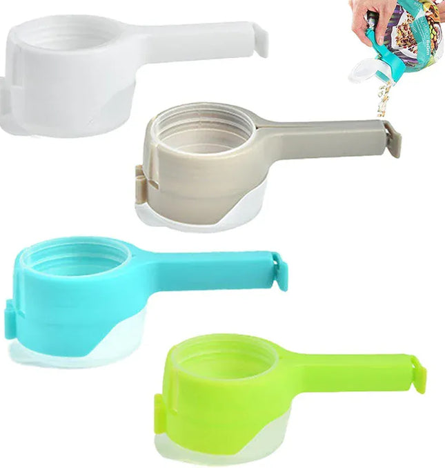 EcoWarra Kitchen Bag Clips For Food Storage Sealing Clips With Pour Spouts Food Sealing Plastic Cat Dog Food Storage Organizer
