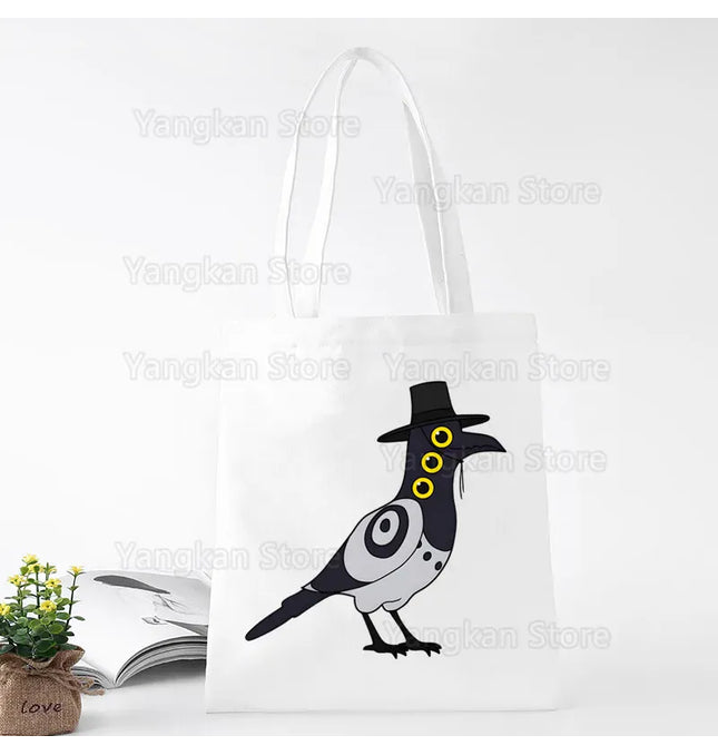 EcoWarra Kpop Demon Hunter Canvas Bag Women Girls Simple Large Capacity Demon Hunters Handbag Shoulder Bag Tote Reusable Student Bookbag