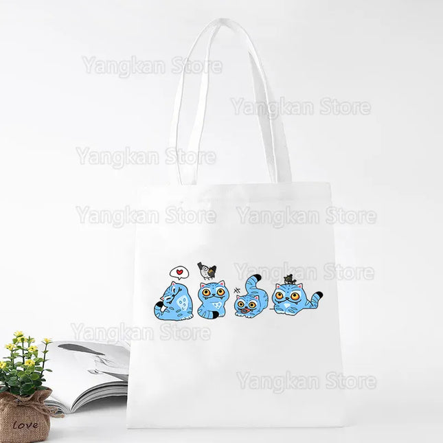 EcoWarra Kpop Demon Hunter Canvas Bag Women Girls Simple Large Capacity Demon Hunters Handbag Shoulder Bag Tote Reusable Student Bookbag