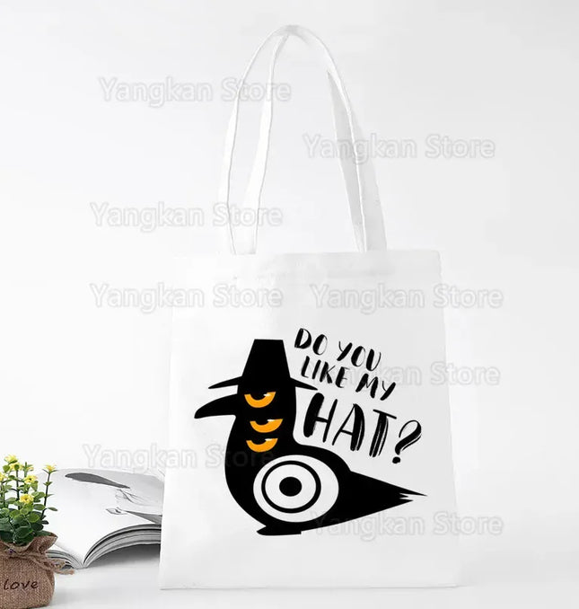 EcoWarra Kpop Demon Hunter Canvas Bag Women Girls Simple Large Capacity Demon Hunters Handbag Shoulder Bag Tote Reusable Student Bookbag