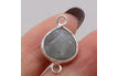 Labradorite-Silvery / 23x14mm