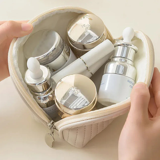 EcoWarra Large Capcity Makeup Pouch Cosmetic Bags For Women Make Up Organizer Portable Beauty Case Travel Essentials Toiletry Washbag