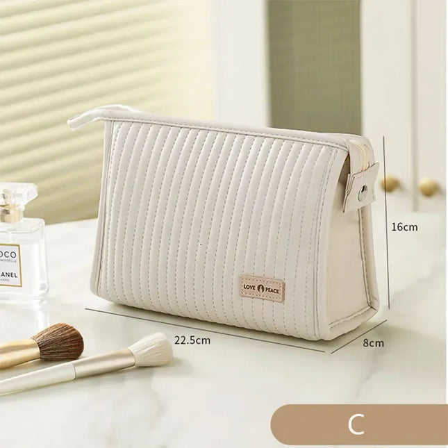 EcoWarra Large Capcity Makeup Pouch Cosmetic Bags For Women Make Up Organizer Portable Beauty Case Travel Essentials Toiletry Washbag