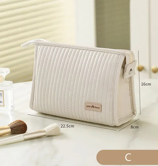 EcoWarra Large Capcity Makeup Pouch Cosmetic Bags For Women Make Up Organizer Portable Beauty Case Travel Essentials Toiletry Washbag