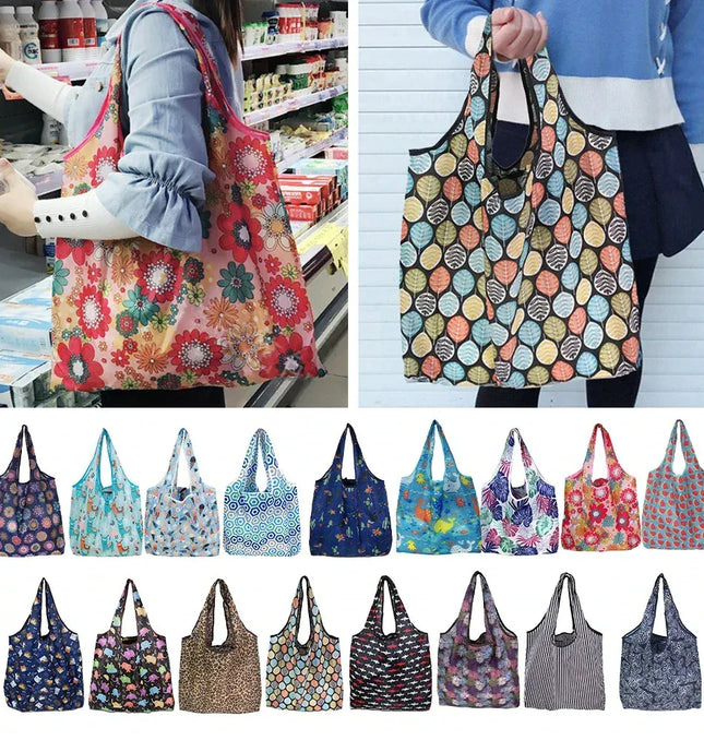 EcoWarra Large Shopping Bag Reusable Eco Bag Grocery Package Beach Toy Storage Bags Shoulder Shopping Pouch Foldable Tote Pouch Package