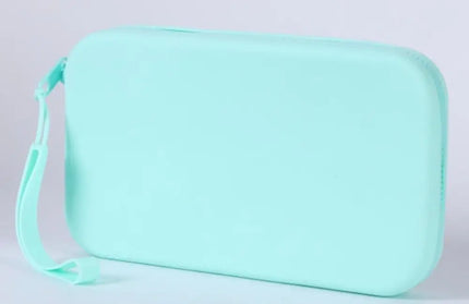 EcoWarra Light Green Portable Silicone Underwear Storage Bag Large Capacity Waterproof Zipper Pouch Desktop Storage Toiletries Bag Lipstick Bags