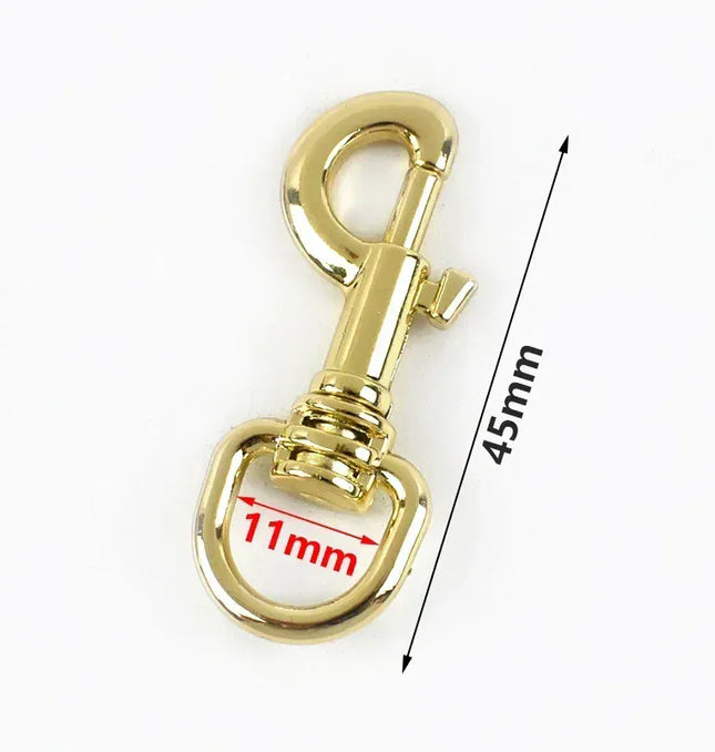 EcoWarra LightGold-11mm / 10Pcs 5/10/20Pcs 11/15mm Metal Buckle Bag Strap Keychain Swivel Trigger Clips Lobster Clasp Dog Collar Snap Hook Carabiner Accessories