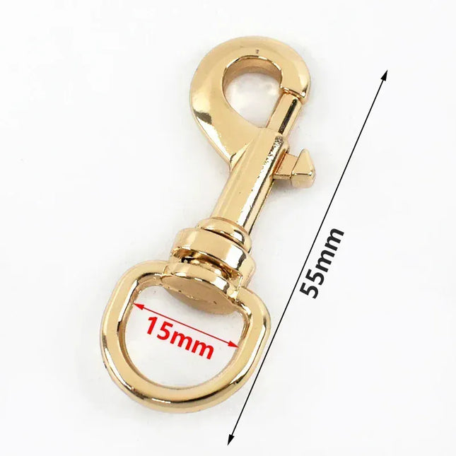 EcoWarra LightGold-15mm / 10Pcs 5/10/20Pcs 11/15mm Metal Buckle Bag Strap Keychain Swivel Trigger Clips Lobster Clasp Dog Collar Snap Hook Carabiner Accessories