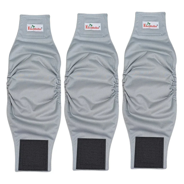 EcoWarra MD16 / S 3 Pack Washable Reusable Male Dog Diaper Pet Dog Sanitary Pants Nappy Belly Band Wrap Leak Proof Dogs Pee Pant Diapers For Puppy