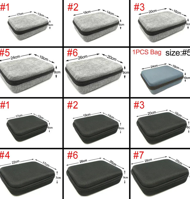 EcoWarra Multi-Size Tools Case For Drill Tool Kit EVA Hard Storage Bags Shockproof Travel Zipper Bag For Earphone Box Outdoor Accessories