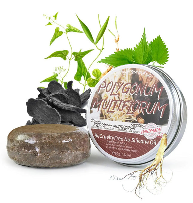 EcoWarra multiflorum Ginger Polygonum Soap Shampoo Soap Cold Processed Soap Hair Shampoo Bar Pure Plant Hair Shampoos Hair Care