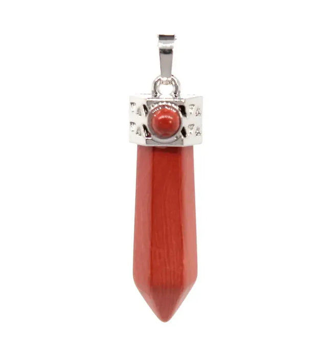 EcoWarra Natural Amethyst Crystal Hexagonal Stone Pendants For Women Necklace DIY Charm Rose Quartz Lapis Lazuli Agate Pendant Jewellery