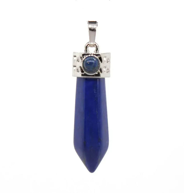EcoWarra Natural Amethyst Crystal Hexagonal Stone Pendants For Women Necklace DIY Charm Rose Quartz Lapis Lazuli Agate Pendant Jewellery