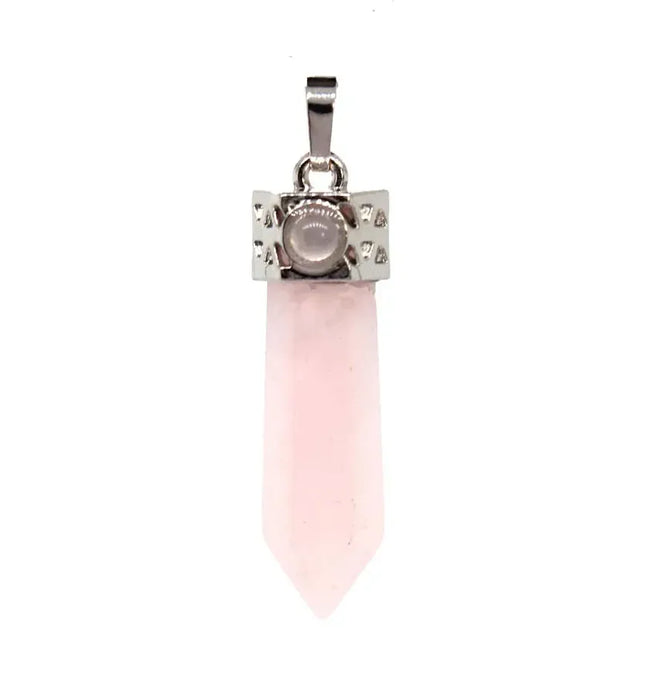 EcoWarra Natural Amethyst Crystal Hexagonal Stone Pendants For Women Necklace DIY Charm Rose Quartz Lapis Lazuli Agate Pendant Jewellery