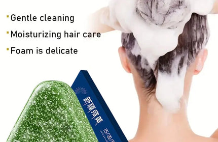 EcoWarra Natural Usman Grass Herbal Shampoo Bar – Oil Control, Anti-Dandruff & Hair Growth Care