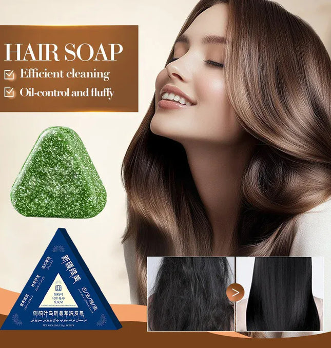 EcoWarra Natural Usman Grass Herbal Shampoo Bar – Oil Control, Anti-Dandruff & Hair Growth Care