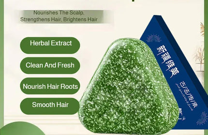 EcoWarra Natural Usman Grass Herbal Shampoo Bar – Oil Control, Anti-Dandruff & Hair Growth Care