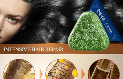 EcoWarra Natural Usman Grass Herbal Shampoo Bar – Oil Control, Anti-Dandruff & Hair Growth Care